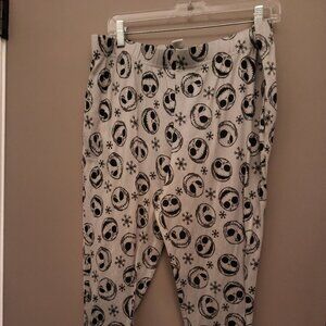 WOMEN'S DISNEY'S NIGHTMARE BEFORE XMAS GRAY / BLACK PAJAMA PANTS SIZE LARGE